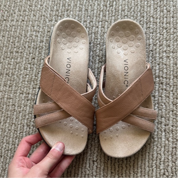 Vionic Tan Slide Sandals - Picture 11 of 11